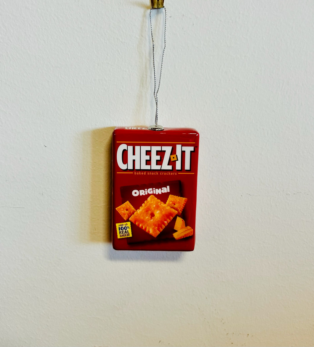 Christmas Tree Box Cheez-Its Glass Ornament