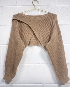 Cocoa Cropped Sweater (XL)