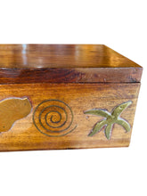 Load image into Gallery viewer, Solid Wood and Brass Star Fish Trinket Box
