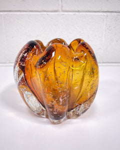 Amber Decorative Glass Vase