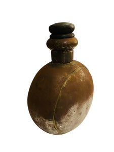 Primitive Metal Jar with Top