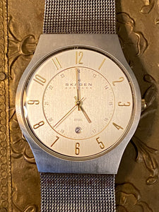 Skagen Silvertone Mesh Watch