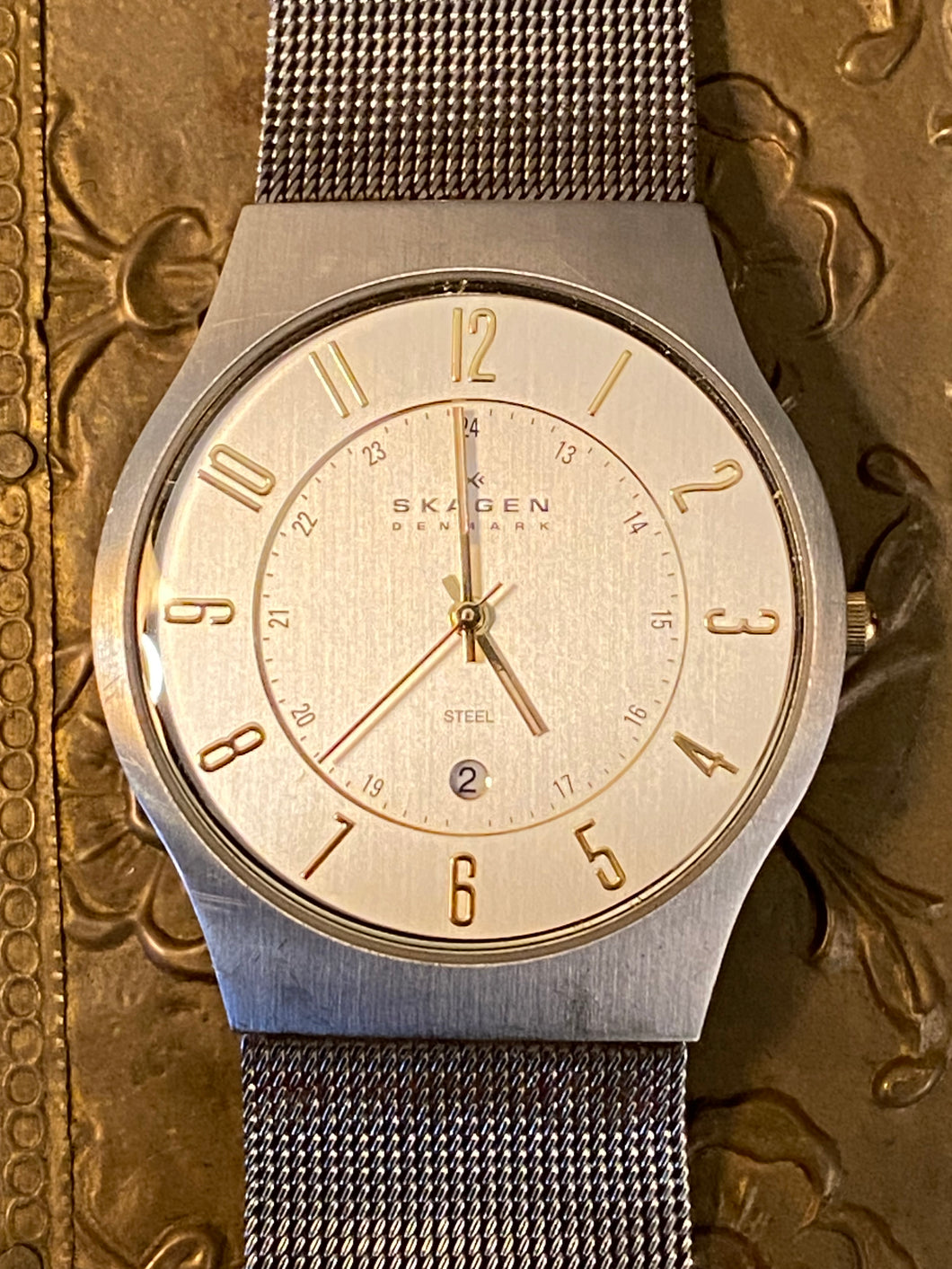 Skagen Silvertone Mesh Watch