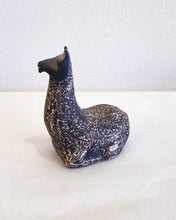 Load image into Gallery viewer, Black and White Ceramic Sitting Llama
