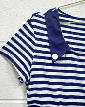 Load image into Gallery viewer, Navy Blue and White Striped Dress (XXL)
