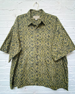 Olive Green Hawaiian Shirt (4X)