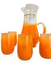 Load image into Gallery viewer, Ombre Orange Pitcher and Tumbler Set
