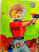 Load image into Gallery viewer, Space Girl #5 Painting by Jean Bradley
