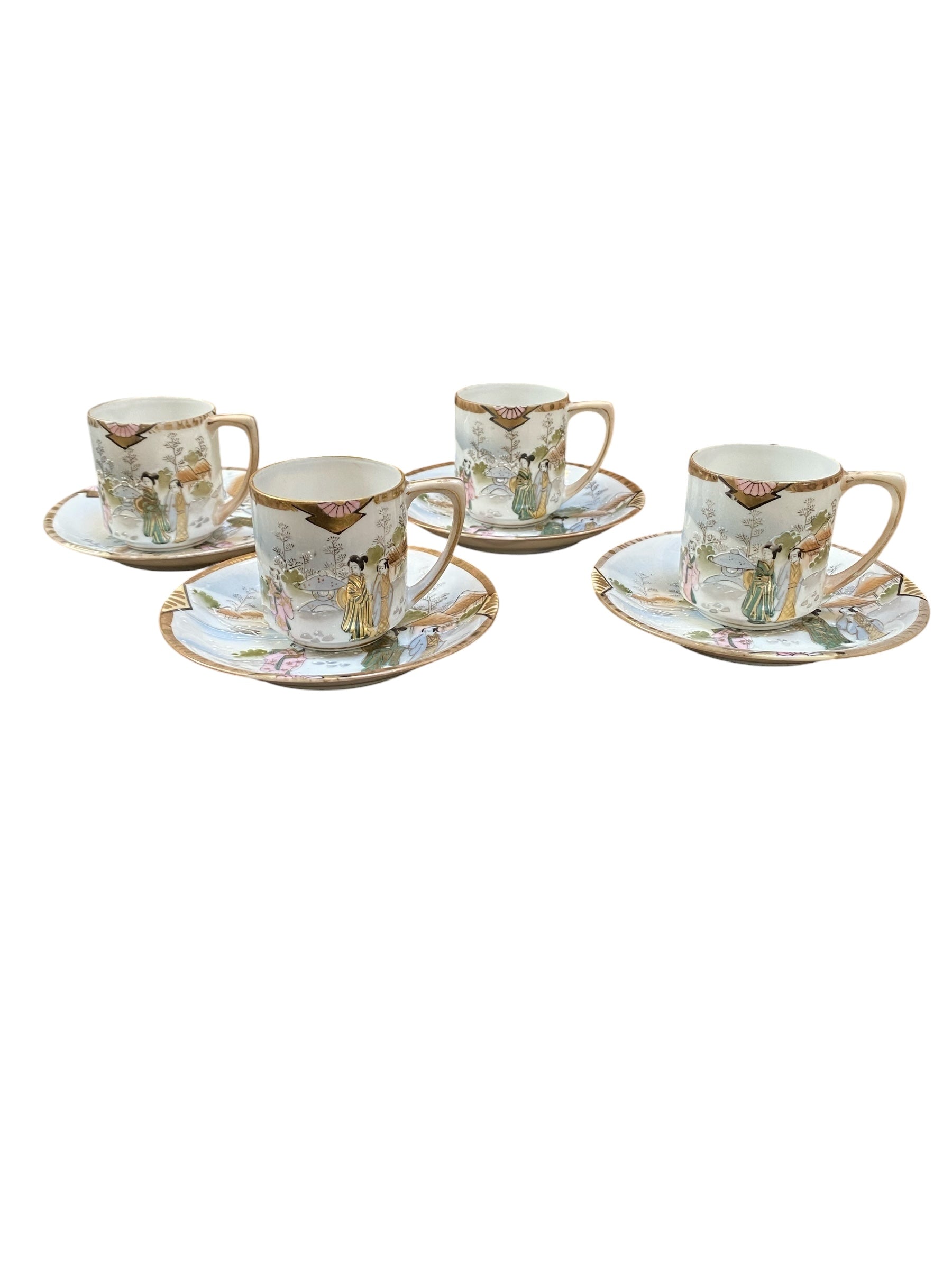Art Deco Set of Four Japanese Tea set – Sunbeam Vintage