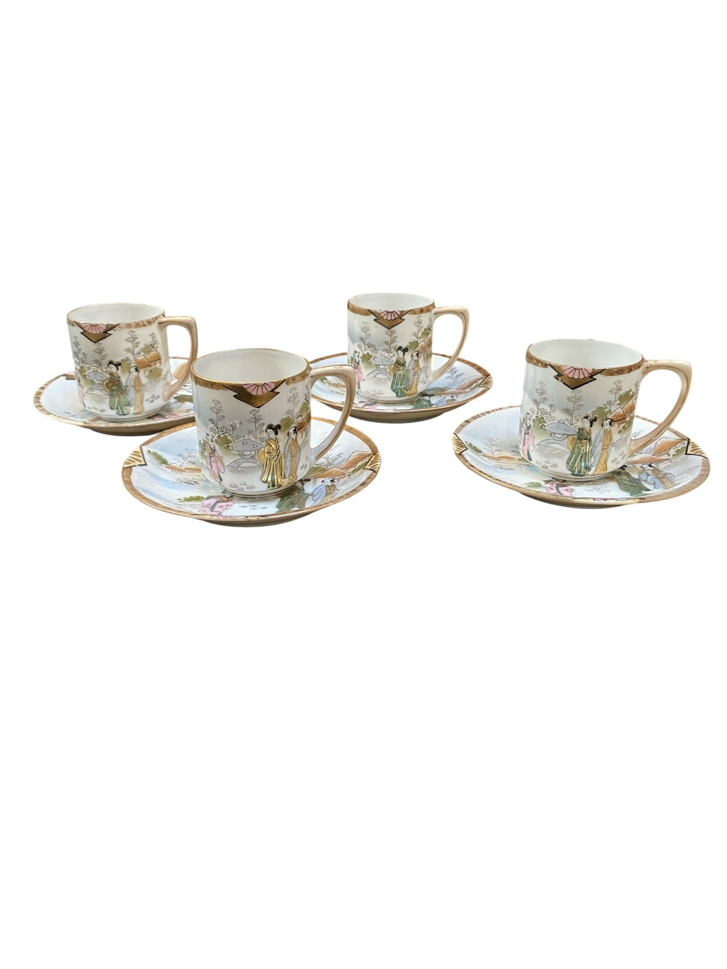 Art Deco Set of Four Japanese Tea set