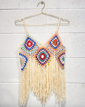 Load image into Gallery viewer, Granny Crocheted Blouse with Fringe

