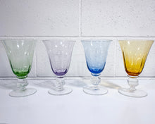Load image into Gallery viewer, Vintage Set of 4 Colorful Goblets
