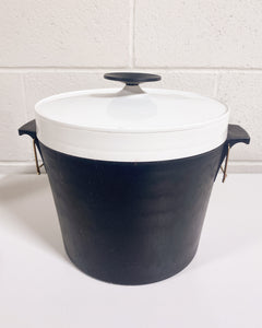 Vintage Black and White Ice Bucket