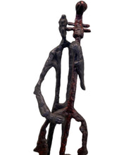 Load image into Gallery viewer, Vintage Brutalist Cast Iron Upright Base Player Sculpture
