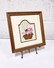 Load image into Gallery viewer, Vintage Floral Embroidered Art
