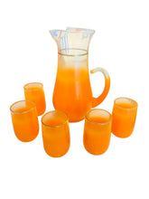 Load image into Gallery viewer, Ombre Orange Pitcher and Tumbler Set
