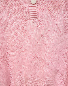 Vintage Pink Knit Blouse