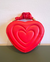 Load image into Gallery viewer, Red Heart Purse with Scrunchy Handle

