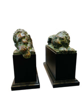 Load image into Gallery viewer, Pair of Cast Bronze Lion Bookends
