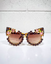 Load image into Gallery viewer, Jeweled Cat Eye Tortoise Sunnies
