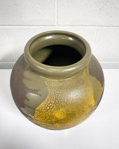 Large Ceramic Vase in Earth Tones
