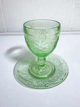 Load image into Gallery viewer, Depression Glass Goblet and Saucer
