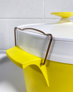 Vintage Yellow and White Ice Bucket
