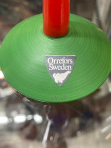 Orrefors Sweden set of Six Anne Nilsson Champagne Flutes