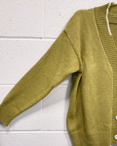 Avocado Green Cardigan