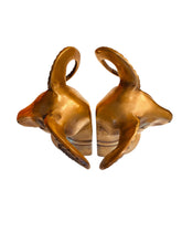 Load image into Gallery viewer, Pair of Exquisite Mid Century Brass Ram Bookends
