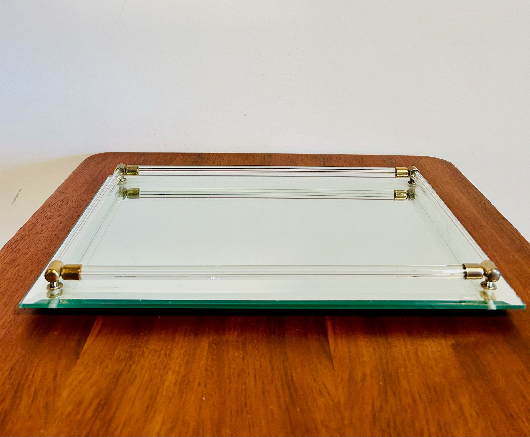 vintage glass dressing table tray Mirrored Perfume Tray – Sunbeam Vintage