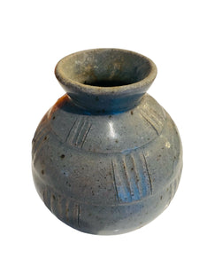 Bulbous Blue Gray signed LB