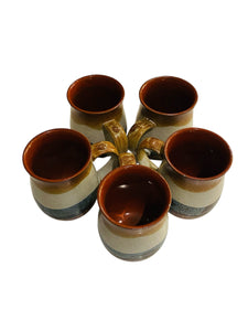 Set of Five Otagiri Stoneware Mug Set