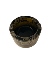 Load image into Gallery viewer, Elegant Dark Amber Ashtray with Silver Designs
