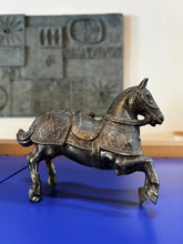 Load image into Gallery viewer, Antique French Horse Statue Casted metal Silverplated
