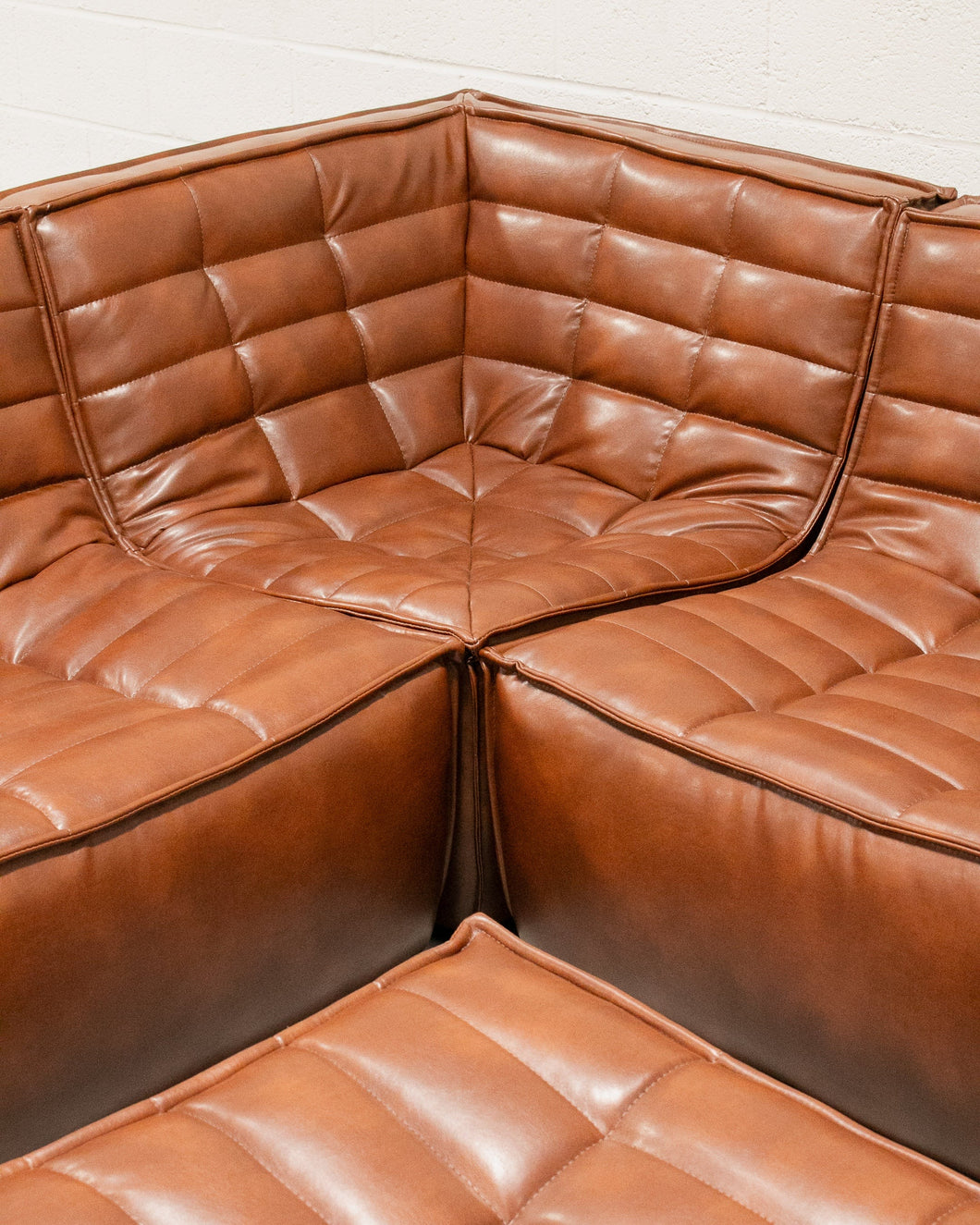 Juno 2 Piece in Recycled Leather (Corner and Armless)