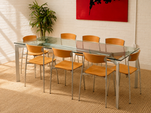 Load image into Gallery viewer, Mario Hasuike Seccose Italian Glass Dining Table with 6 Chairs
