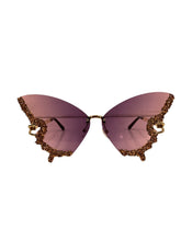 Load image into Gallery viewer, Butterfly Sunnies in Lavender and Gold Accents
