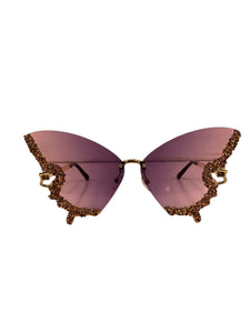 Butterfly Sunnies in Lavender and Gold Accents