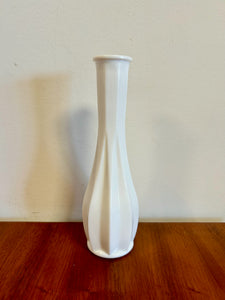 Ribbed Milk Glass Bud Vase