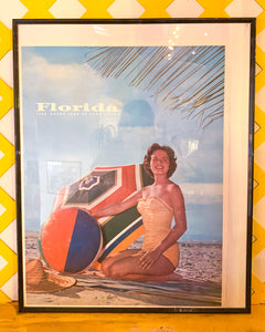Florida Travel Poster - Framed