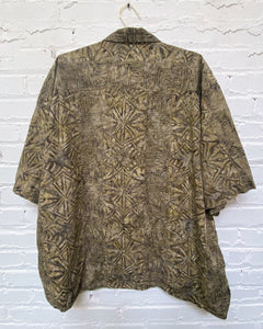 Olive Green Hawaiian Shirt (4X)