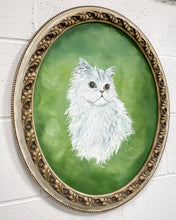 Load image into Gallery viewer, Vintage Painting of a White Fluffy Cat - Signed by Jeanette
