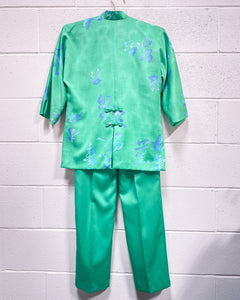 Vintage 2-piece Green Kimono Set (6)