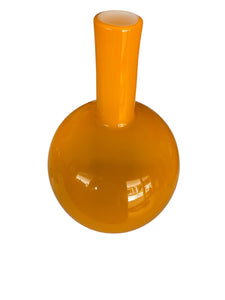 Large Brilliant Orange Modernist Vase