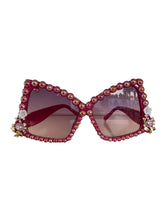 Load image into Gallery viewer, Iridescent Sunnies with a Pearled Magenta Frame

