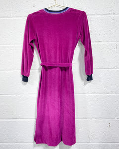 Vintage Fuchsia Velour Dress (9)