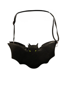 Flying Bat Purse with Green Eyes