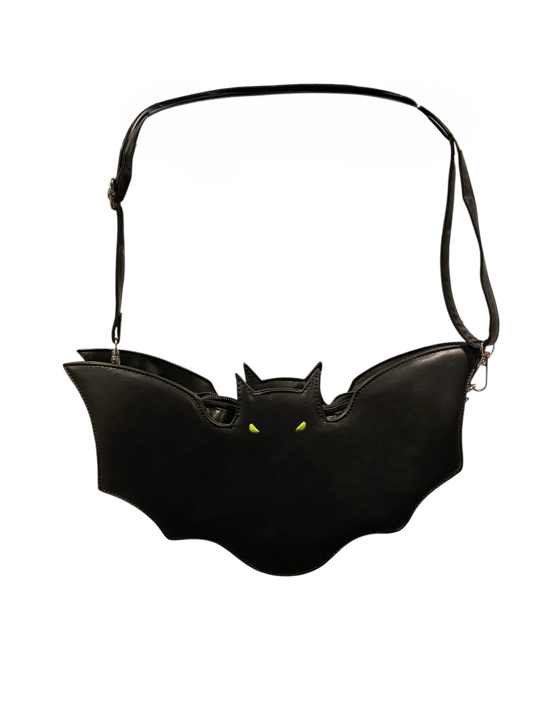 Flying Bat Purse with Green Eyes