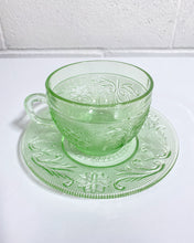 Load image into Gallery viewer, Depression Glass Coffee Cup and Saucer
